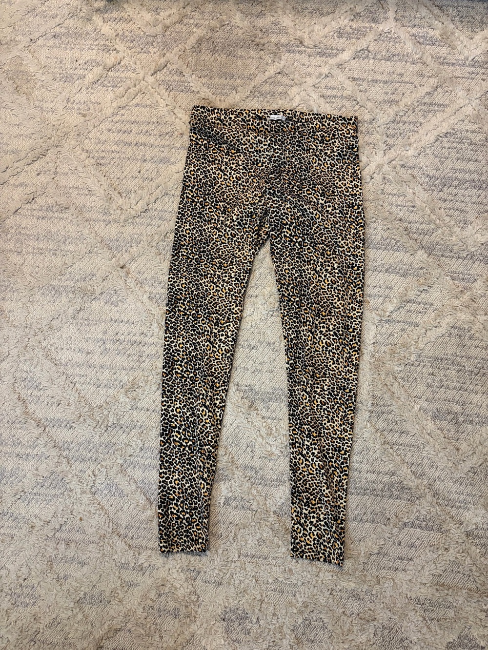 Leopard Print High-Waist Leggings - Brown & Black
